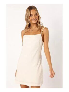 Petal & Pup White Sleeveless Sawyer Mini Dress, L